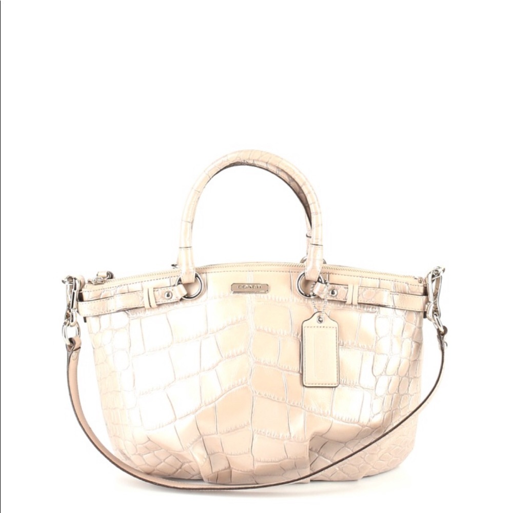 COACH Pearl Croc Convertible Bag - Picture 2 of 12